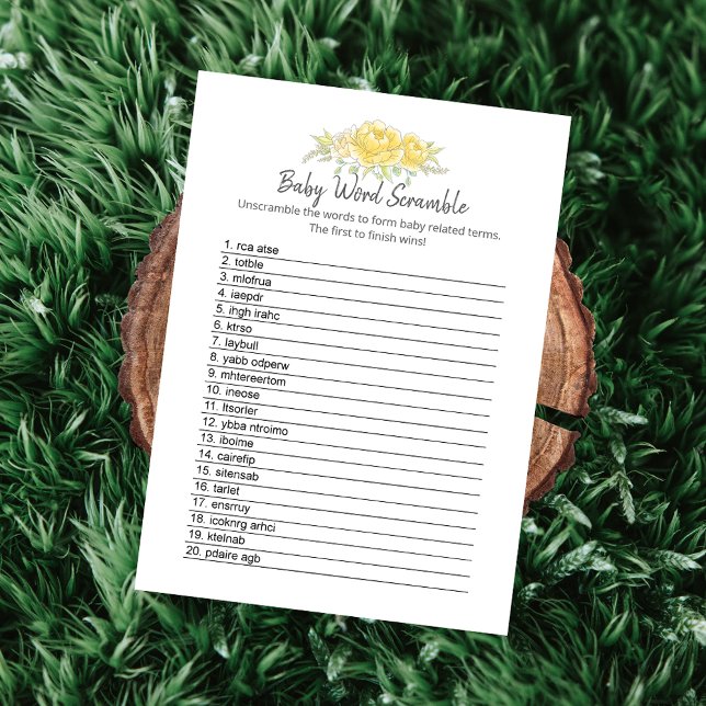Baby Word Scramble Teddy Bear Card Programm (Von Creator hochgeladen)