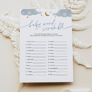 Baby Word Scramble Twinkle Star Baby Showspiel Einladung