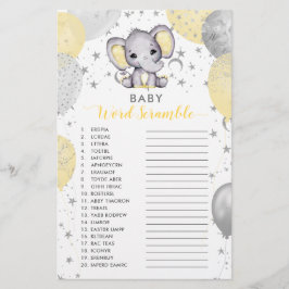 Baby Word Scramble Yellow Elephant Showspiel
