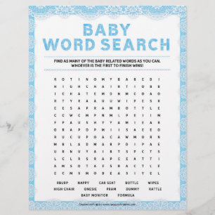 Baby Word Search [Luxury Lace [blau] Briefbogen