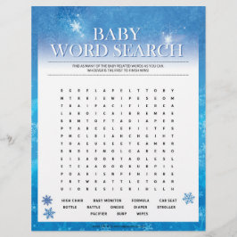 Baby Word Search [Snowy Blue] Briefbogen