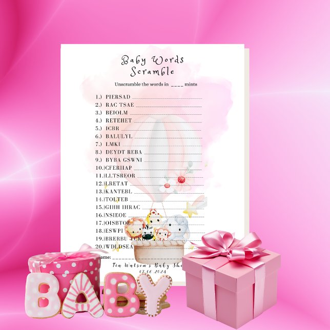 Baby Words Scramble Game Baby Animals Safari (Von Creator hochgeladen)