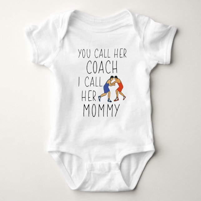 Baby Wrestling - Wrestling Coach Mutter Strampler (Vorderseite)