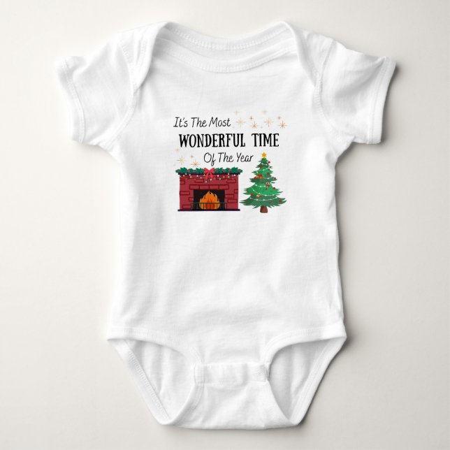 Baby Wunderbarste Zeit des Jahres One Piece  Strampler (Vorderseite)