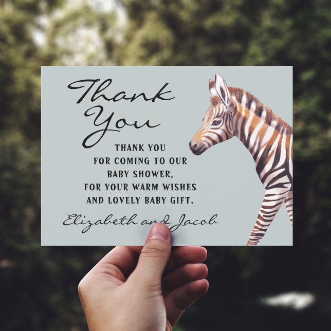 Baby Zebra Baby Dusche Danke Karte (Von Creator hochgeladen)