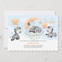 Baby Zebra Baby Shower Einladung