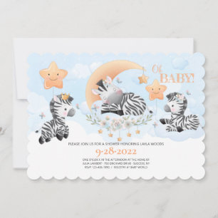 Baby Zebra Baby Shower Einladung