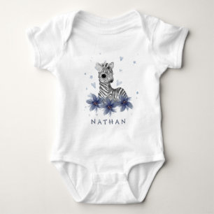 *~* Baby Zebra Floral Jungle Baby Boy ein Stück Baby Strampler