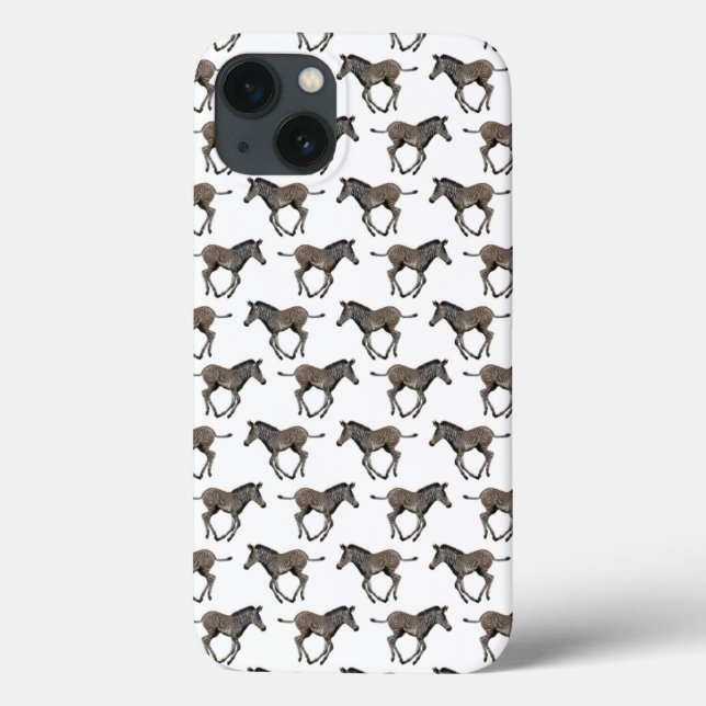 Baby Zebra Frenzy iPad Case (weiß) (Rückseite)