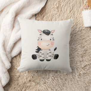 Baby Zebra im Sitzen Kissen