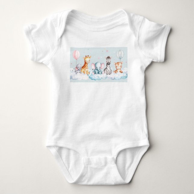 Baby Zebra mit all seinen Freunden Strampler (Vorderseite)