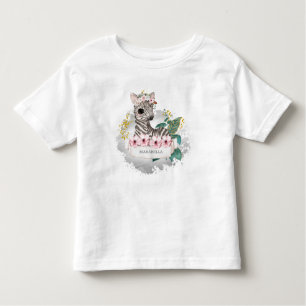 *~* Baby Zebra Name Blume Jungle Sweet Girl Kleinkind T-shirt