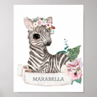 *~* Baby Zebra Name Kinderzimmer Jungle Sweet