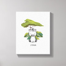 Baby Zebra Safari Canvas Print