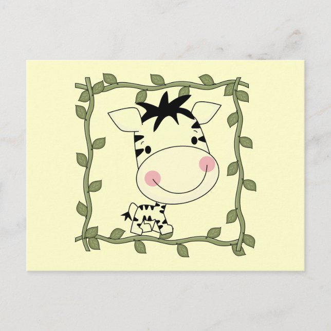Baby Zebra T - Shirt und Geschenke Postkarte (Vorderseite)