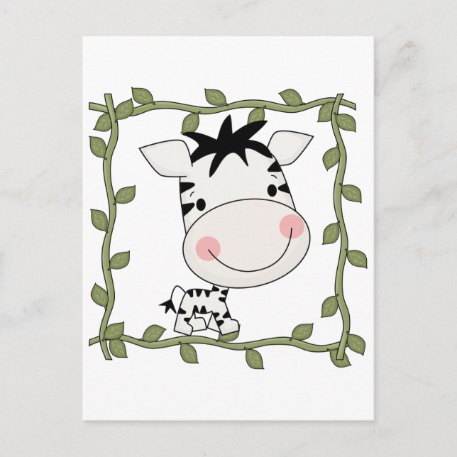 Baby Zebra T - Shirt und Geschenke Postkarte (Vorderseite)