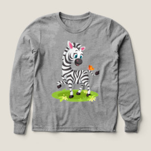 Baby Zebra Zeichnend Spielen mit Schmetterling-239