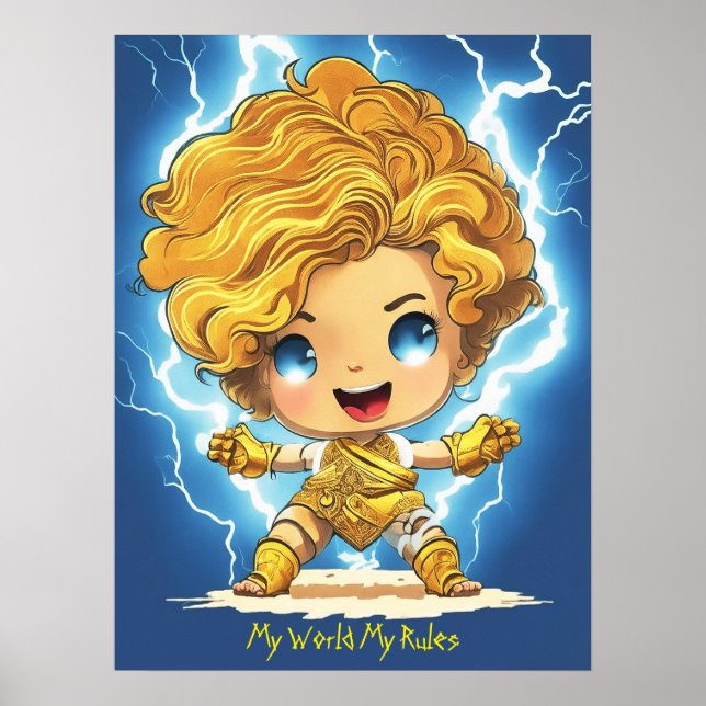 Baby Zeus "My World My Rules" Poster (Vorne)