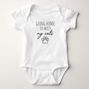 Baby-Zitat Ich gehe nach Hause, um meine Katzen lu Baby Strampler