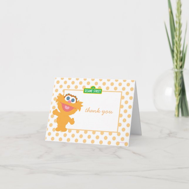 Baby Zoey Birthday Vielen Dank Dankeskarte (Vorderseite)