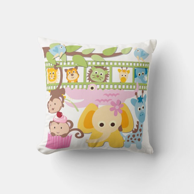 Baby Zoo Animals Pillow Kissen (Vorderseite)