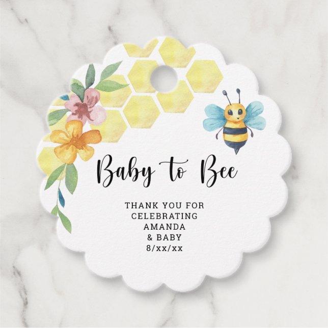 Baby zu Bee Geschenkanhänger (Vorderseite)