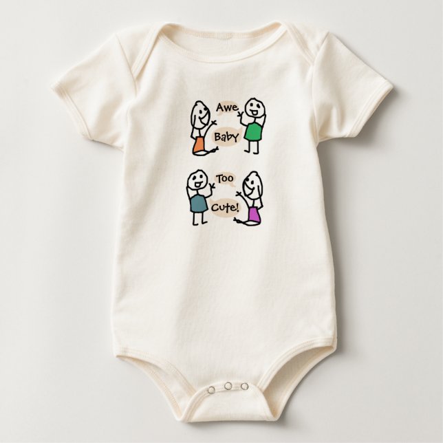 Baby zu Niedlicher Bio Bodysuit von RoseWrites T-shirt (Vorderseite)