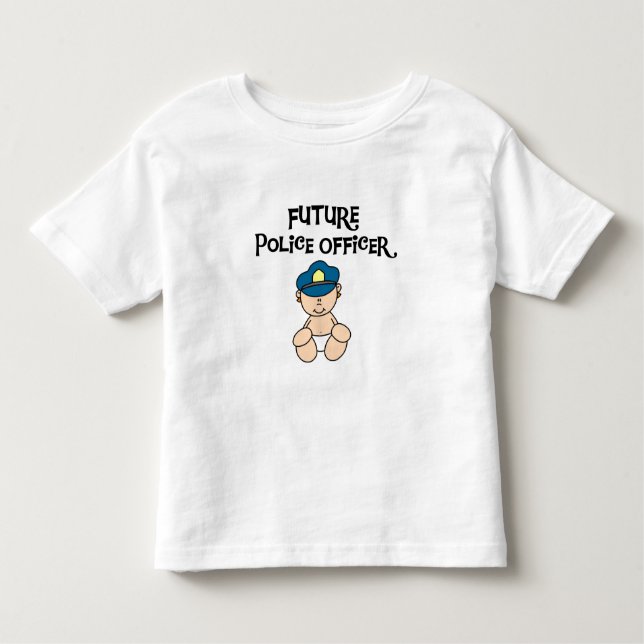Baby-Zukunft-Polizeibeamte Kleinkind T-shirt (Vorderseite)