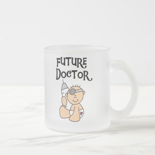 Baby-zukünftiger Doktor Mug Mattglastasse (Rechts)