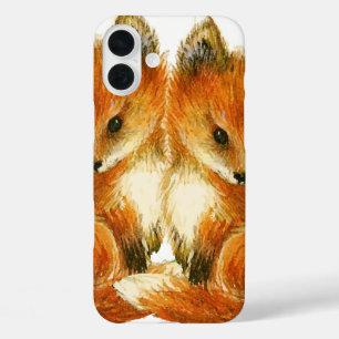 Baby-Zwillinge Füchse iPhone 16 Plus Hülle