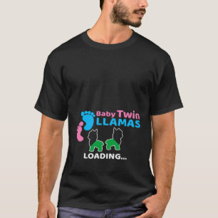 Baby-Zwillinge-Lamas-Ladevorschau-Schwangerschafts T-Shirt