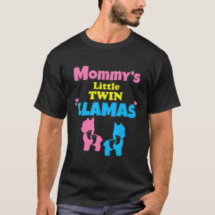 Baby-Zwillinge-Llamas-Schwangerschaftsankündigung T-Shirt