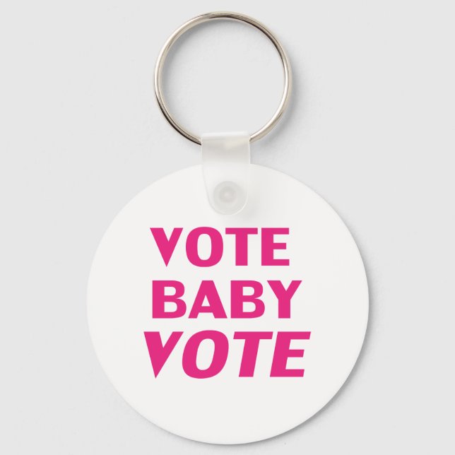 Babyabstimmung - heißrosa, magenta, fuchsienweiß schlüsselanhänger (Vorderseite)