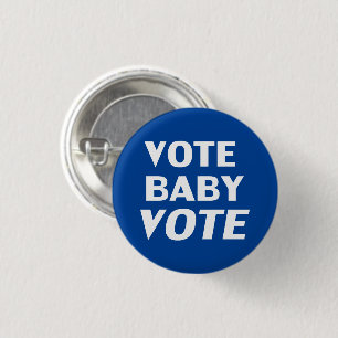 Babyabstimmung über Blau und Weiß der modernen Typ Button