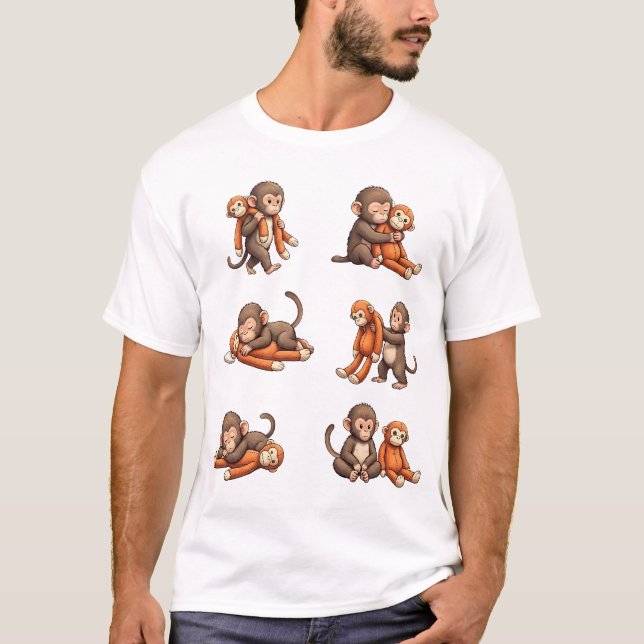Babyäffchen Punch Design T-Shirt (Vorderseite)