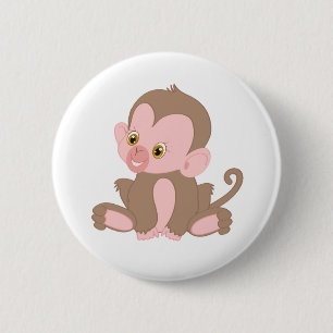 Babyaffe lächeln button