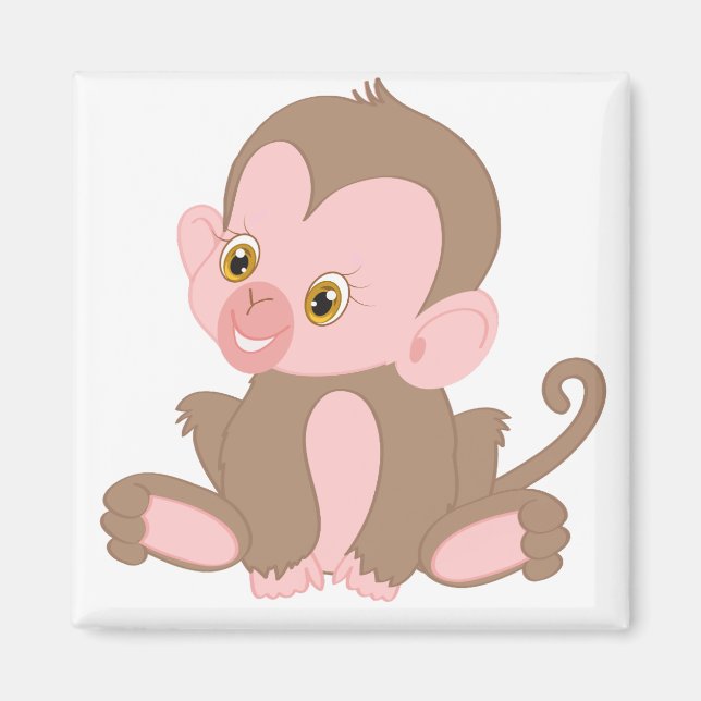 Babyaffe lächeln magnet (Vorne)