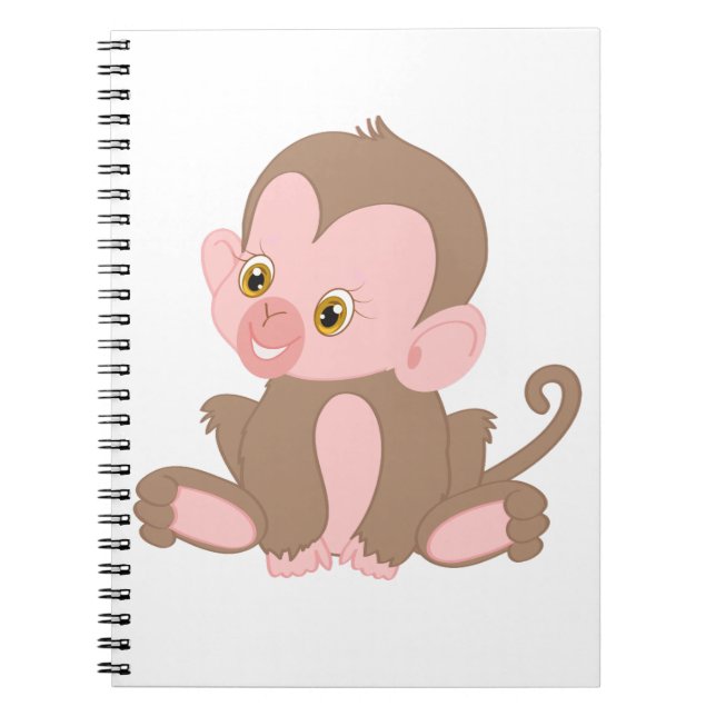 Babyaffe lächeln notizblock (Vorderseite)