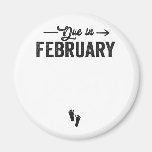 Babyankündigung Geschenk für Februar Geburt  Magnet