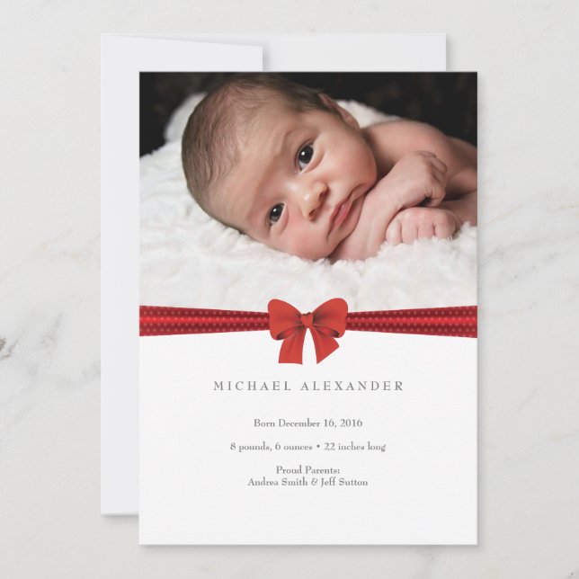 Babyankündigung ı-Fotokarte Ankündigung (Vorderseite)