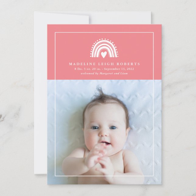 BABYANMELDUNG Fügen Sie Ihr Foto hinzu (Vorderseite)