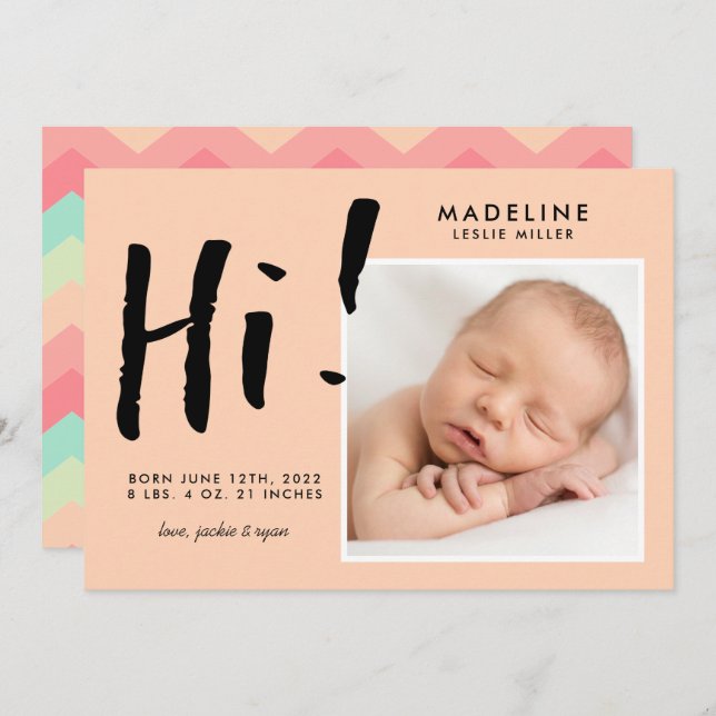 BABYANMELDUNG Fügen Sie Ihr Foto hinzu (Vorne/Hinten)