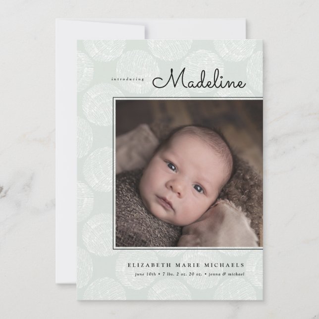 BABYANNOCEMENT Minimalistisches Design (Vorderseite)