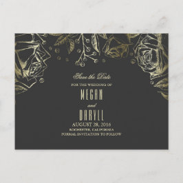 Babyatemgold-Rose Save the Date Ankündigungspostkarte