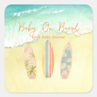 Babyaufkleber an Bord Quadratischer Aufkleber