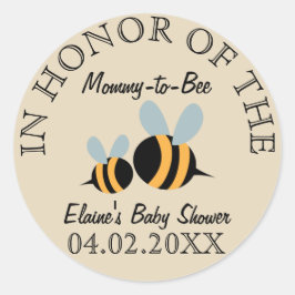 Babyaufkleber für Bienenthemen - Mommy-to-Bee Runder Aufkleber