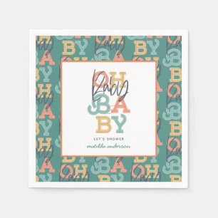 Babybaby, modernes Babydusche Party Serviette