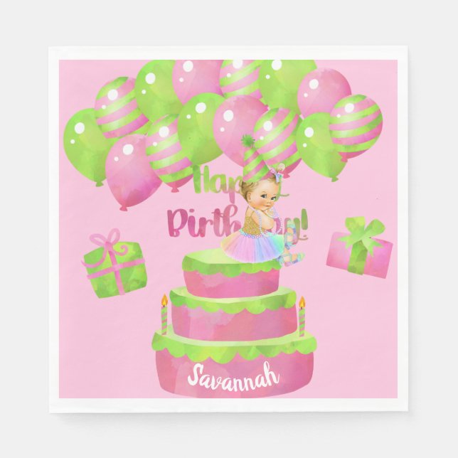 Babyballerina Serviette (Vorderseite)