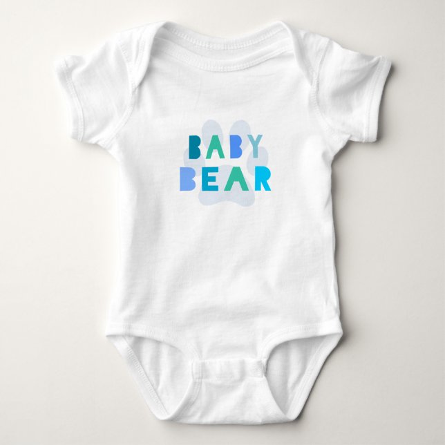 Babybär - blau baby strampler (Vorderseite)