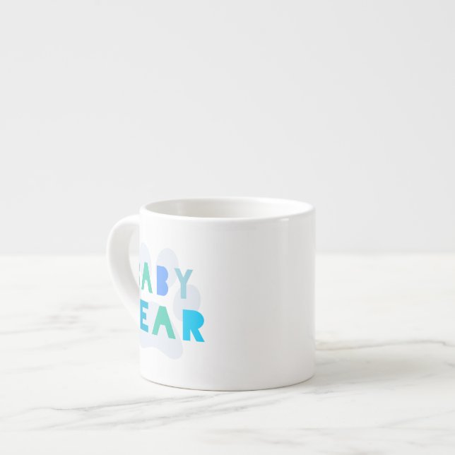 Babybär - Blau Espressotasse (Vorderseite Links)